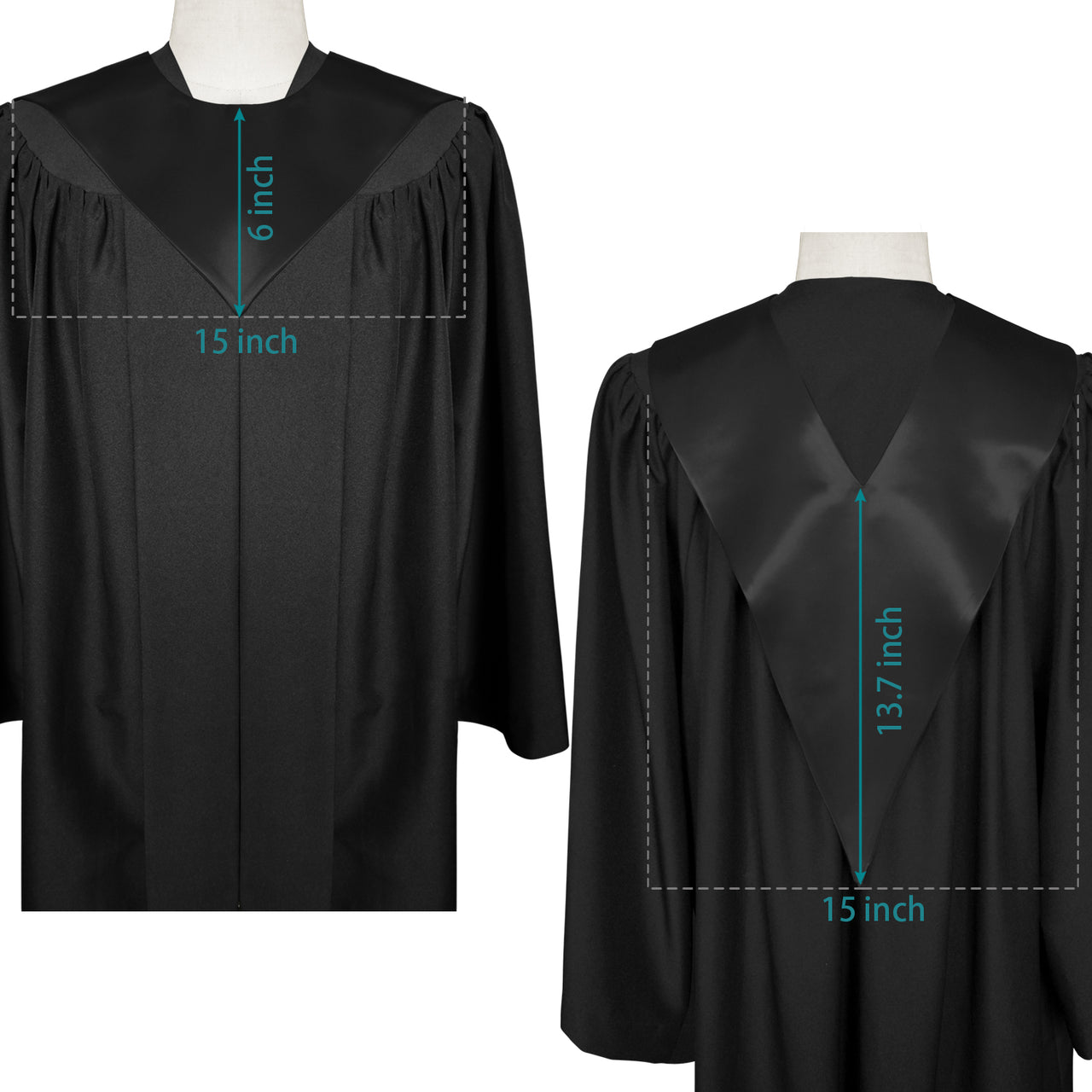 Black Premium Choir V-Stole