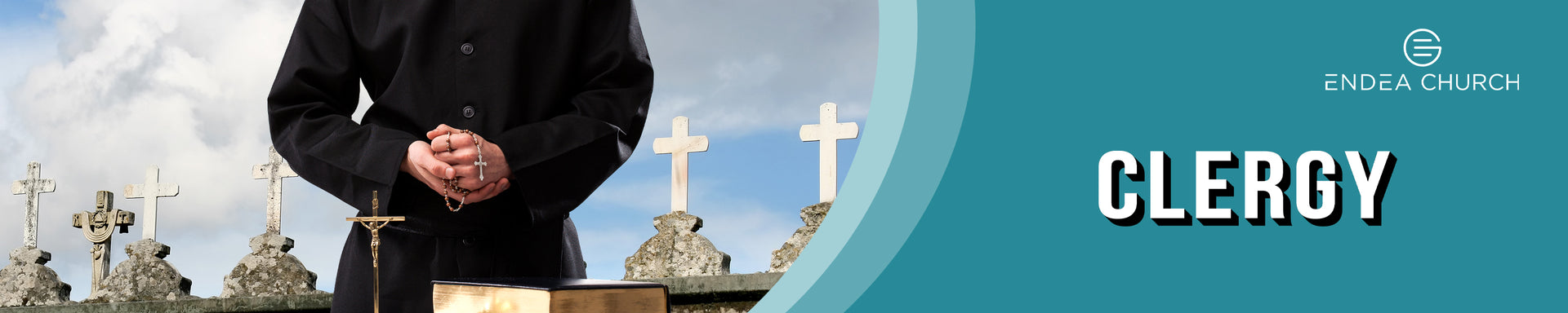 Clergy with Endea Church brand logo