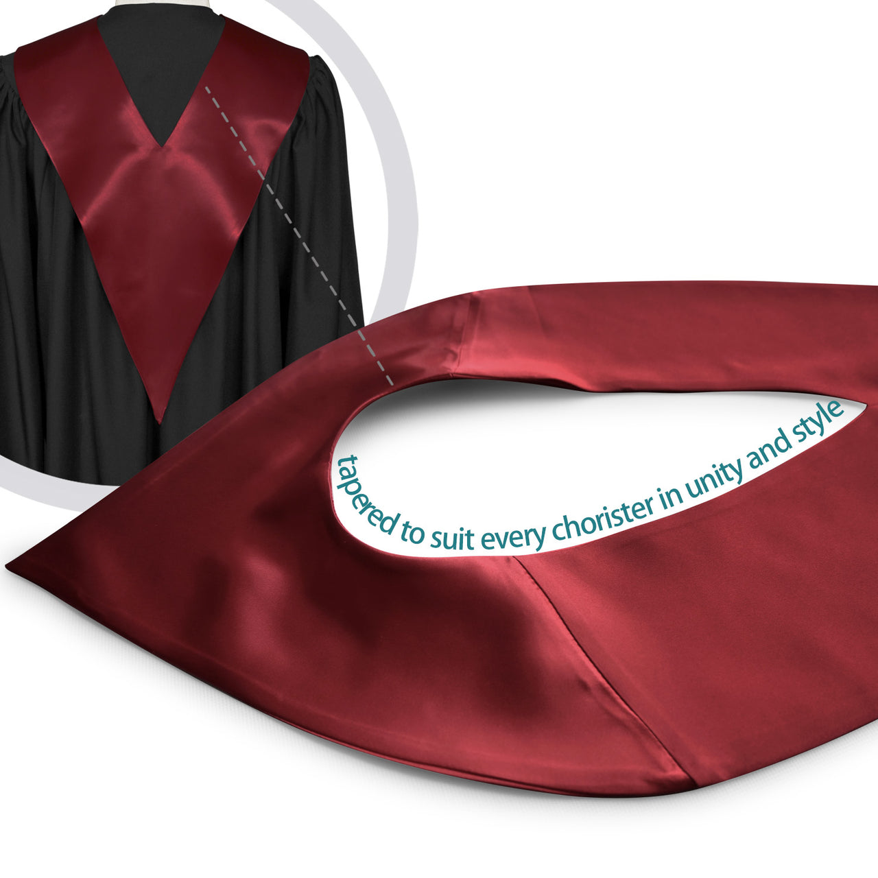 Maroon Premium Choir V-Stole