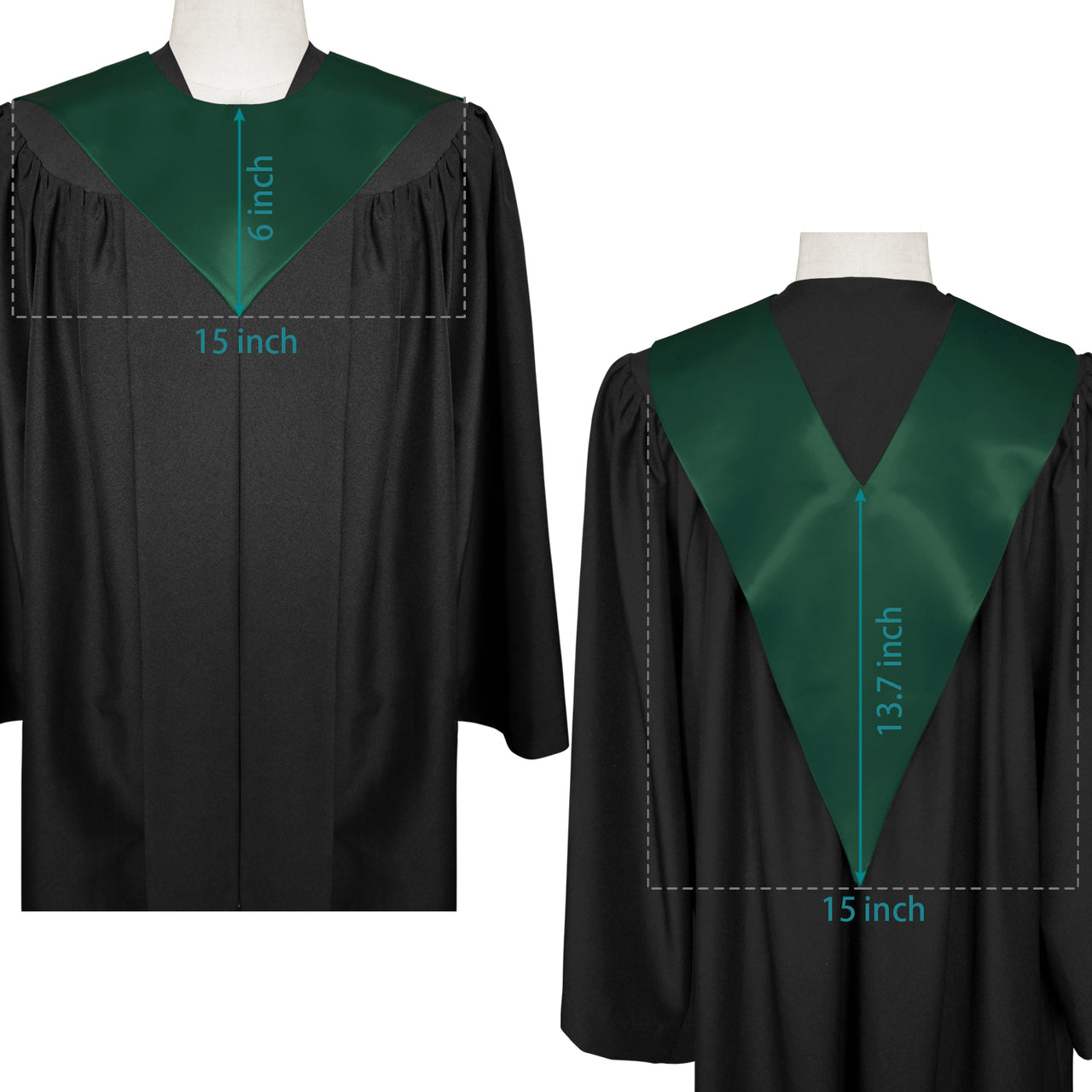 Hunter Green Premium Choir V-Stole