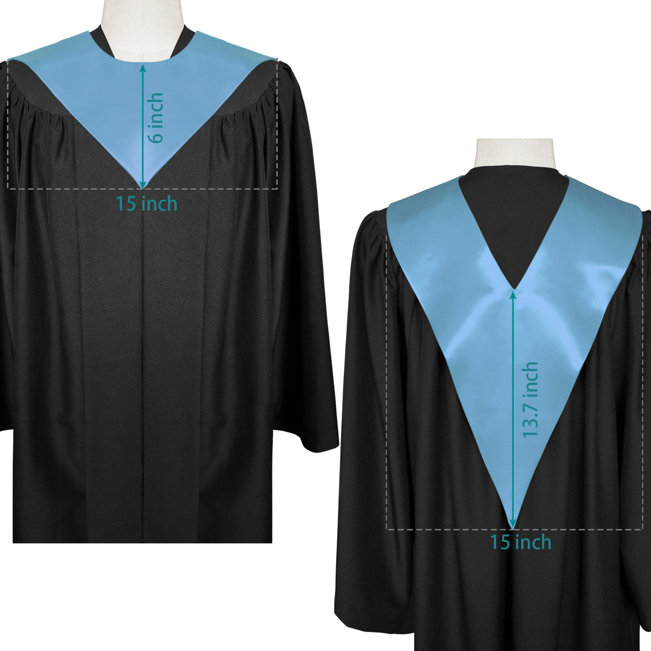 Light Blue Premium Choir V-Stole