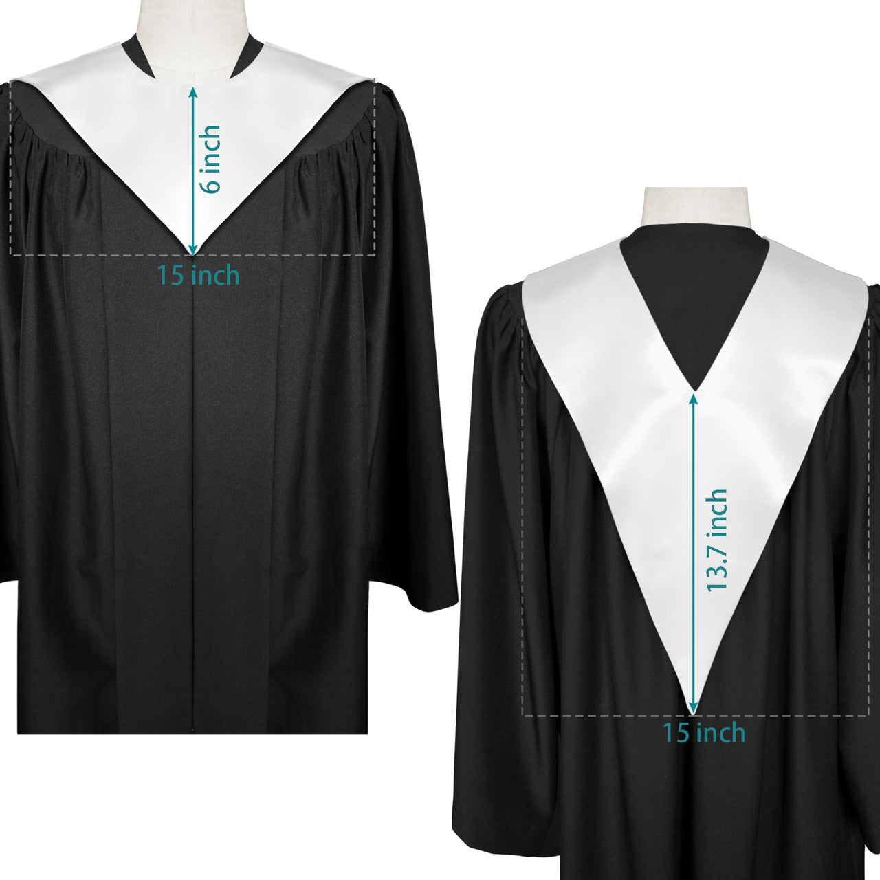 White Premium Choir V-Stole